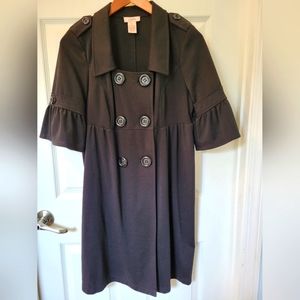 Black Double Breasted Jacket Dress